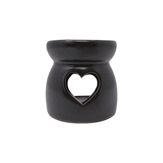 DIFFUSEUR (BRULEUR) HUILE ESSENTIELLE NOIR AVEC COEUR