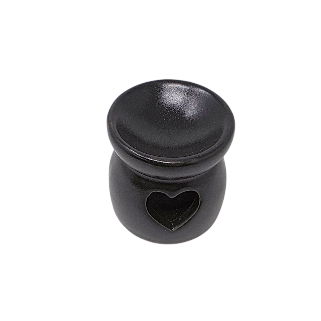 DIFFUSEUR (BRULEUR) HUILE ESSENTIELLE NOIR AVEC COEUR