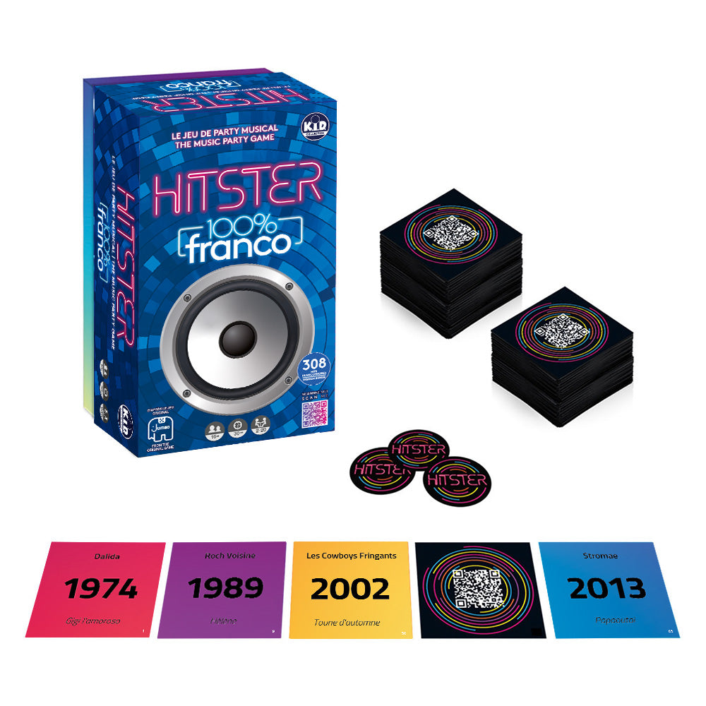 HITSTER 100% FRANCO – JEU DE PARTY MUSICAL