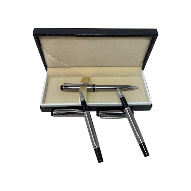 ENSEMBLE DE STYLO, PLUME ET POUSSE MINE