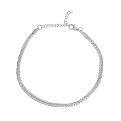 BRACELET DE CHEVILLE A MAILLONS CUBAINS | ARZ STEEL