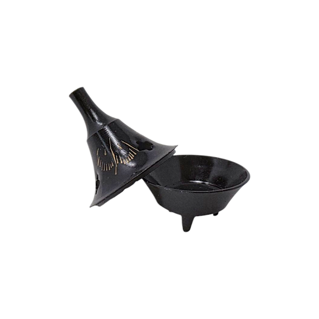 BRULEUR D'ENCENS NOIR EN LAITON