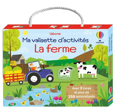 FERME - MA VALISETTE D'ACTIVITES DE AVEC 3 LIVRES ET PLUS DE 250