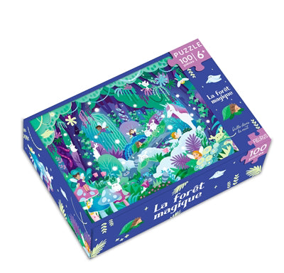 PUZZLE PHOSPHORESCENT  LA FORET MAGIQUE (100 PIECES)