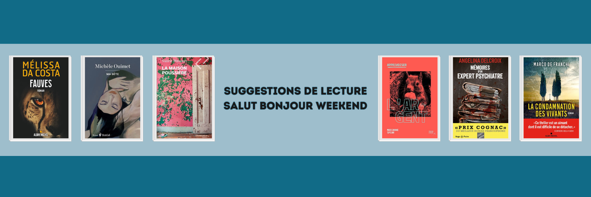 SIX IMAGES DE LIVRES DISPONIBLES DANS LA COLLECTION SALUT BONJOUR WEEKEND
