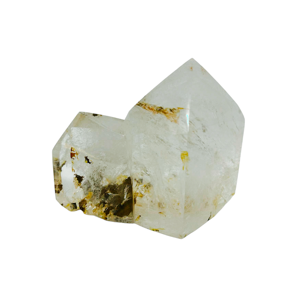 DOUBLE POINTE QUARTZ CLAIR FANTOME