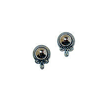 BOUCLES D'OREILLES ARGENT ET OR BIJOUX DE BALI