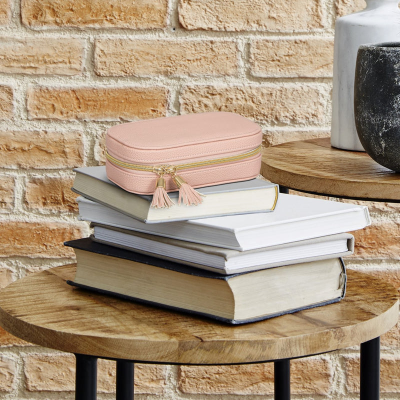 COFFRE A BIJOUX DE VOYAGE ROSE LUCY - MELE ET CO