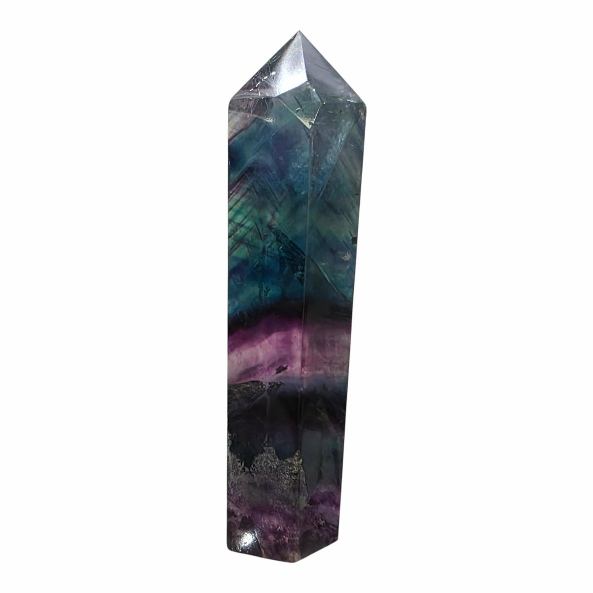 Pointe de pierre naturelle Fluorite AA