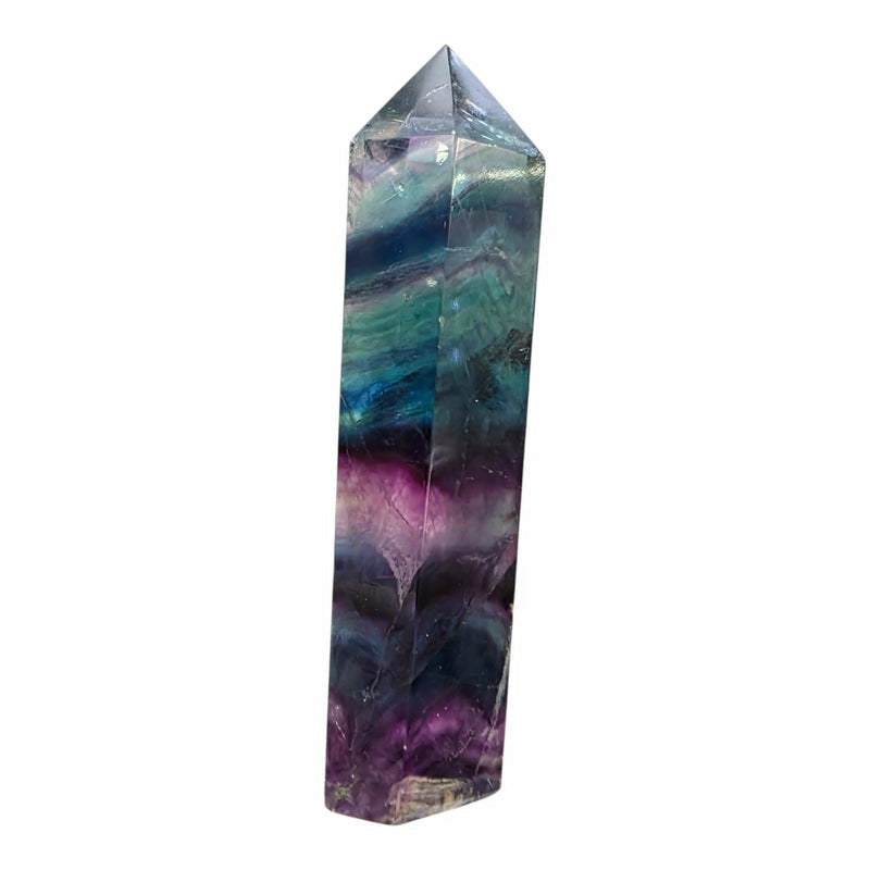 Pointe de pierre naturelle Fluorite AA