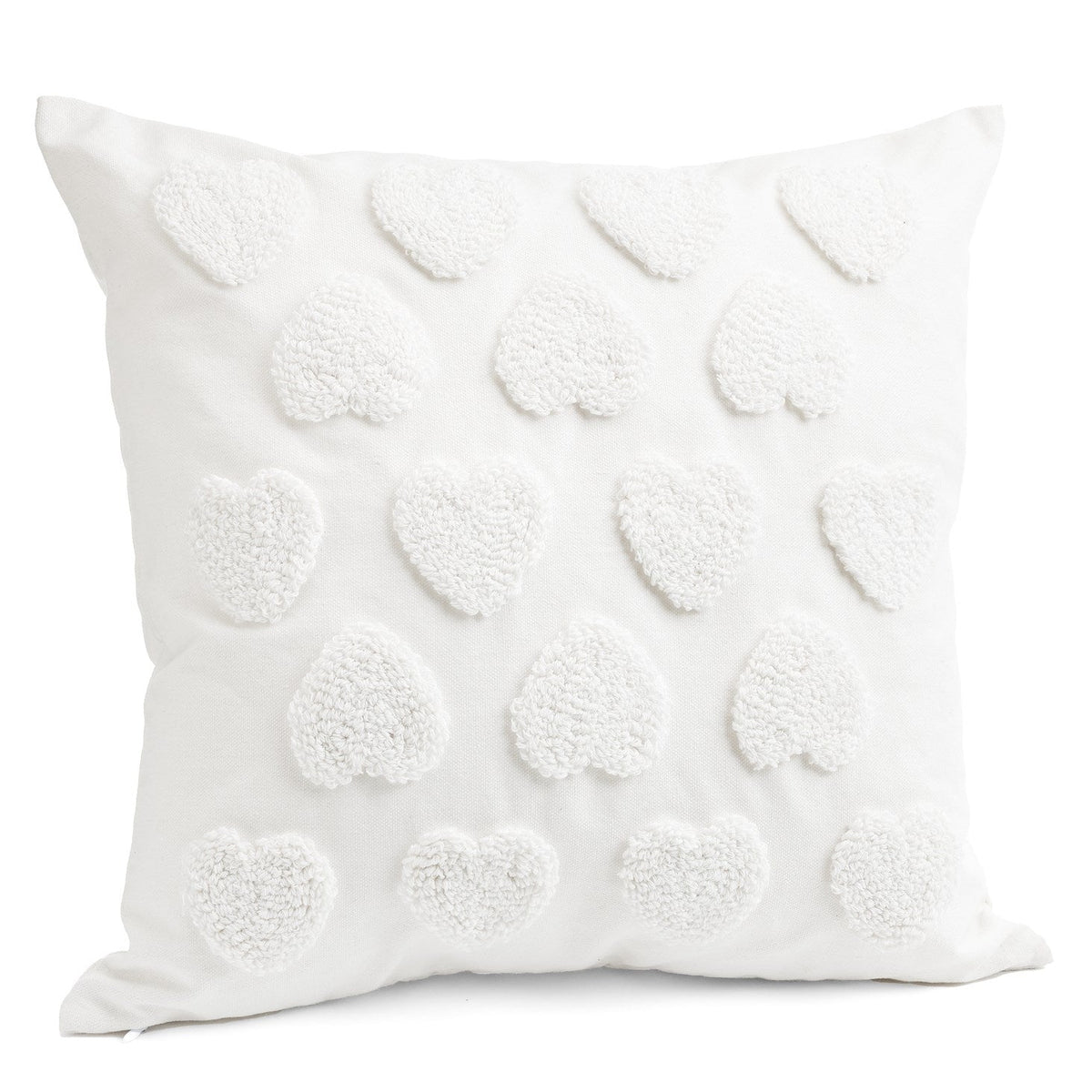 COUSSIN CRÈME AVEC COEURS