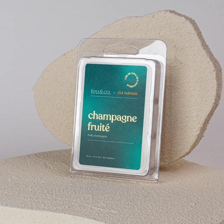 Cubes de cire de soya Champagne fruité - Feu & co