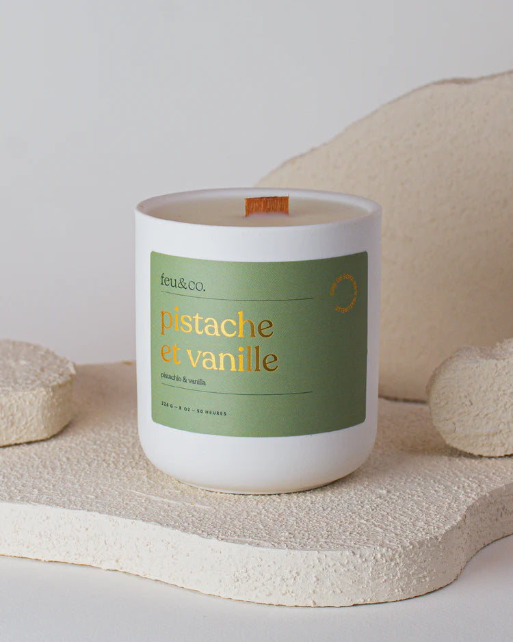BOUGIE PISTACHE ET VANILLE - FEU ET CO