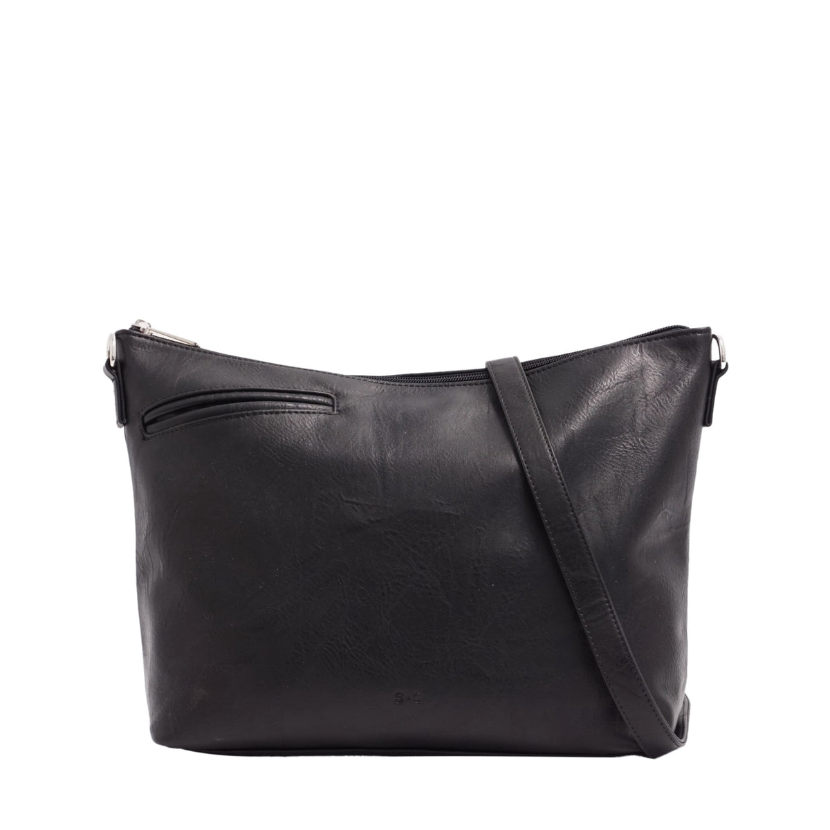 Sac bandoulière noir polyvalent avec bandoulière ajustable et format pratique - S-Q