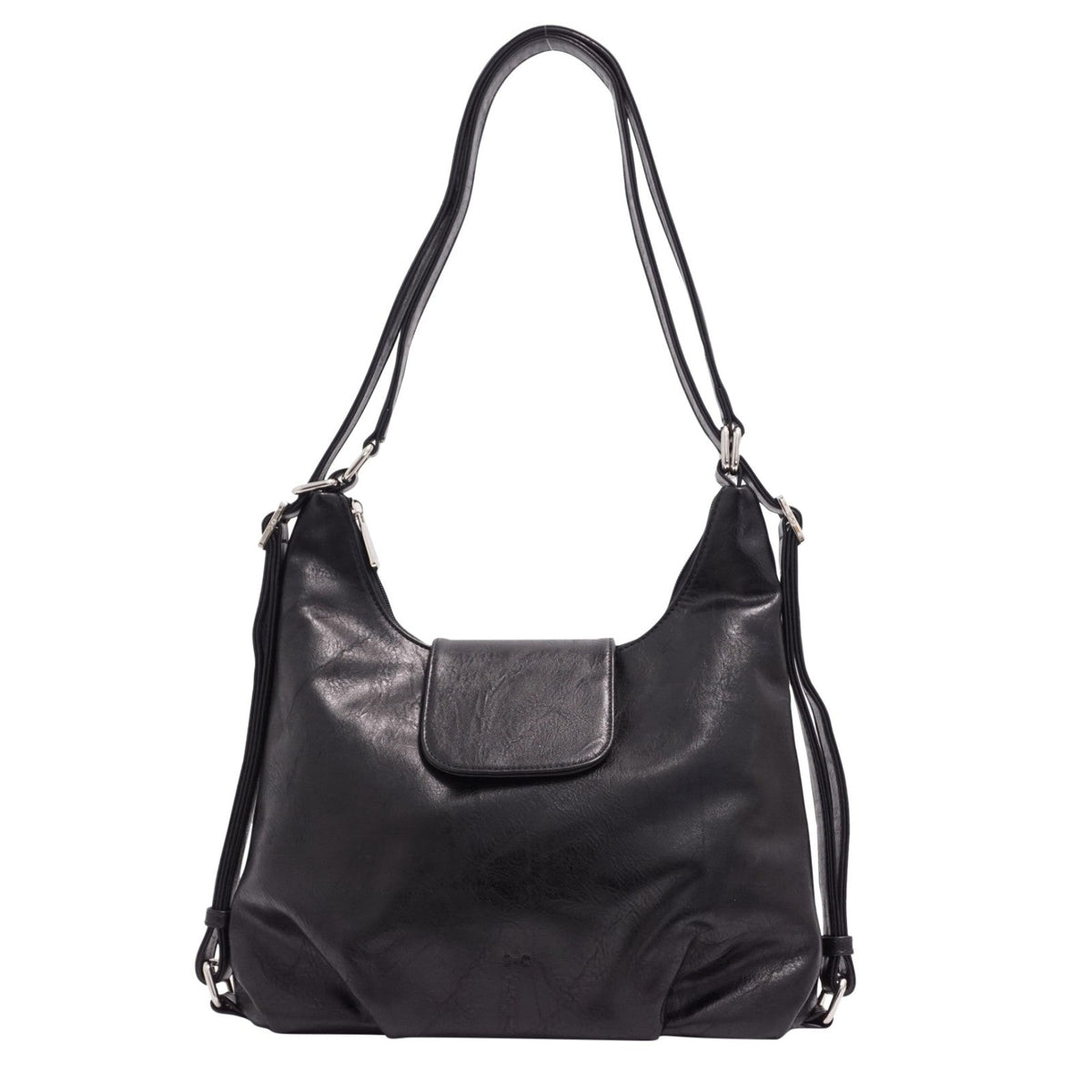 Sac hobo noir convertible 3-en-1 pratique et polyvalent pour le quotidien - S-Q Inc.