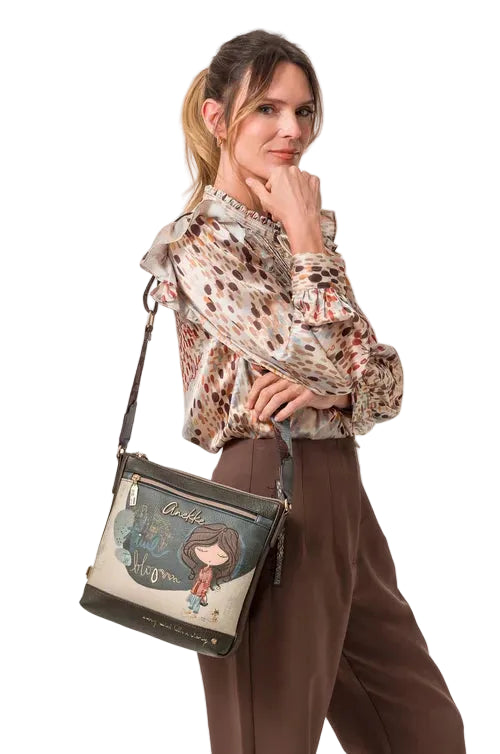 Sac à main bandoulière Tulipe de format moyen - Anekke