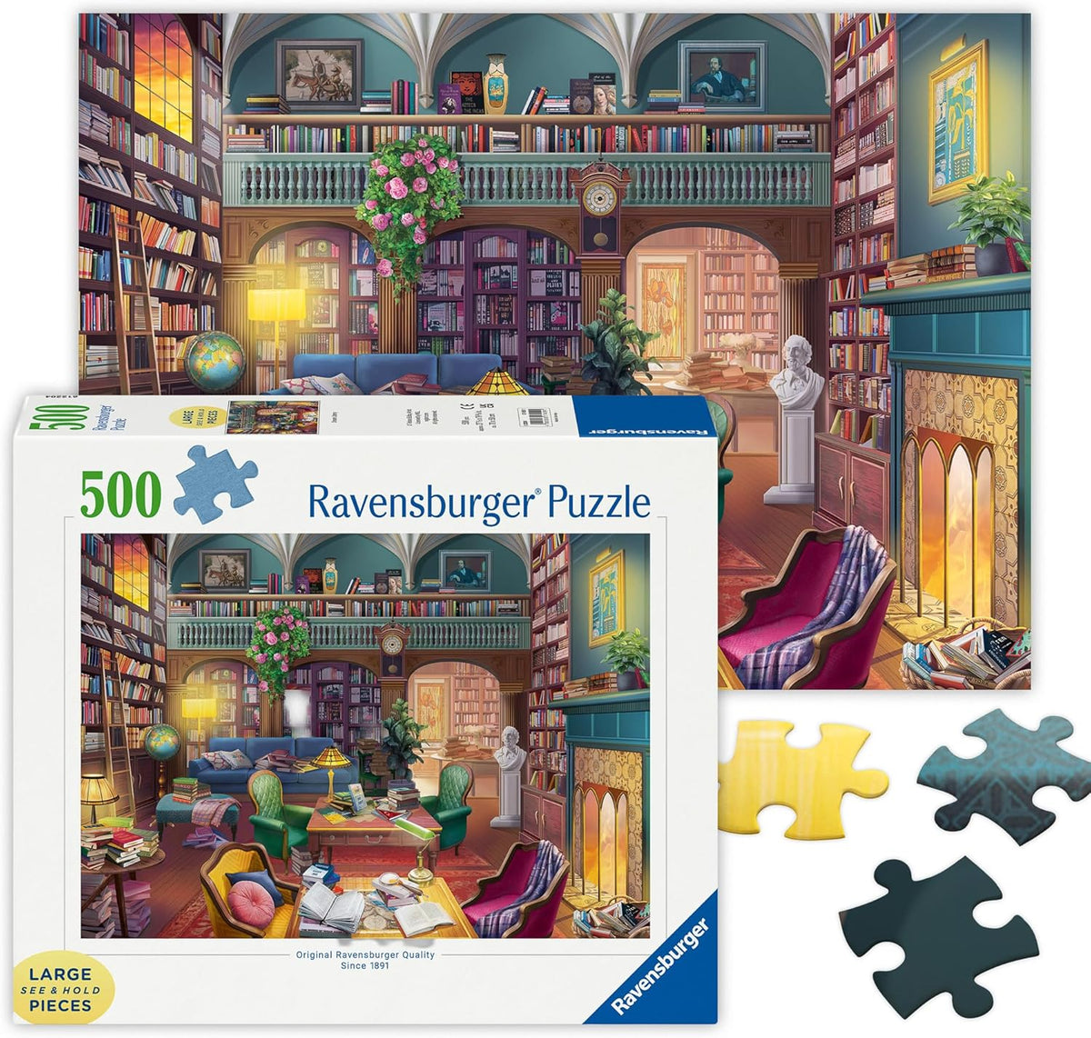 CASSE-TÊTE BIBLIOTHÈQUE DE RÊVE 500 PIÈCES - RAVENSBURGER