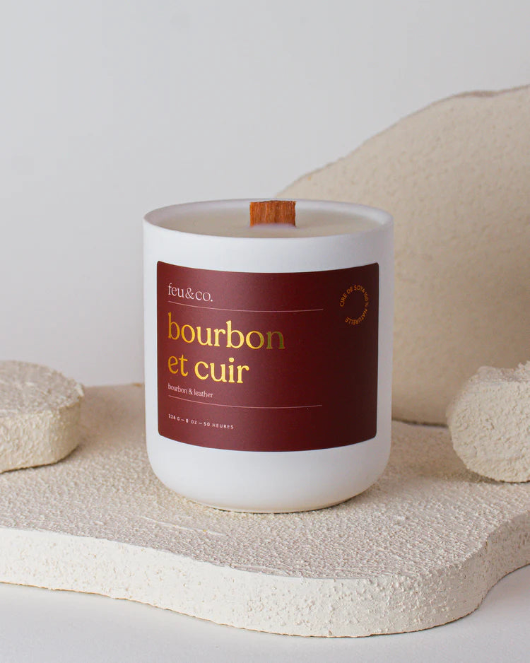 BOUGIE BOURBON ET CUIR - FEU ET CO