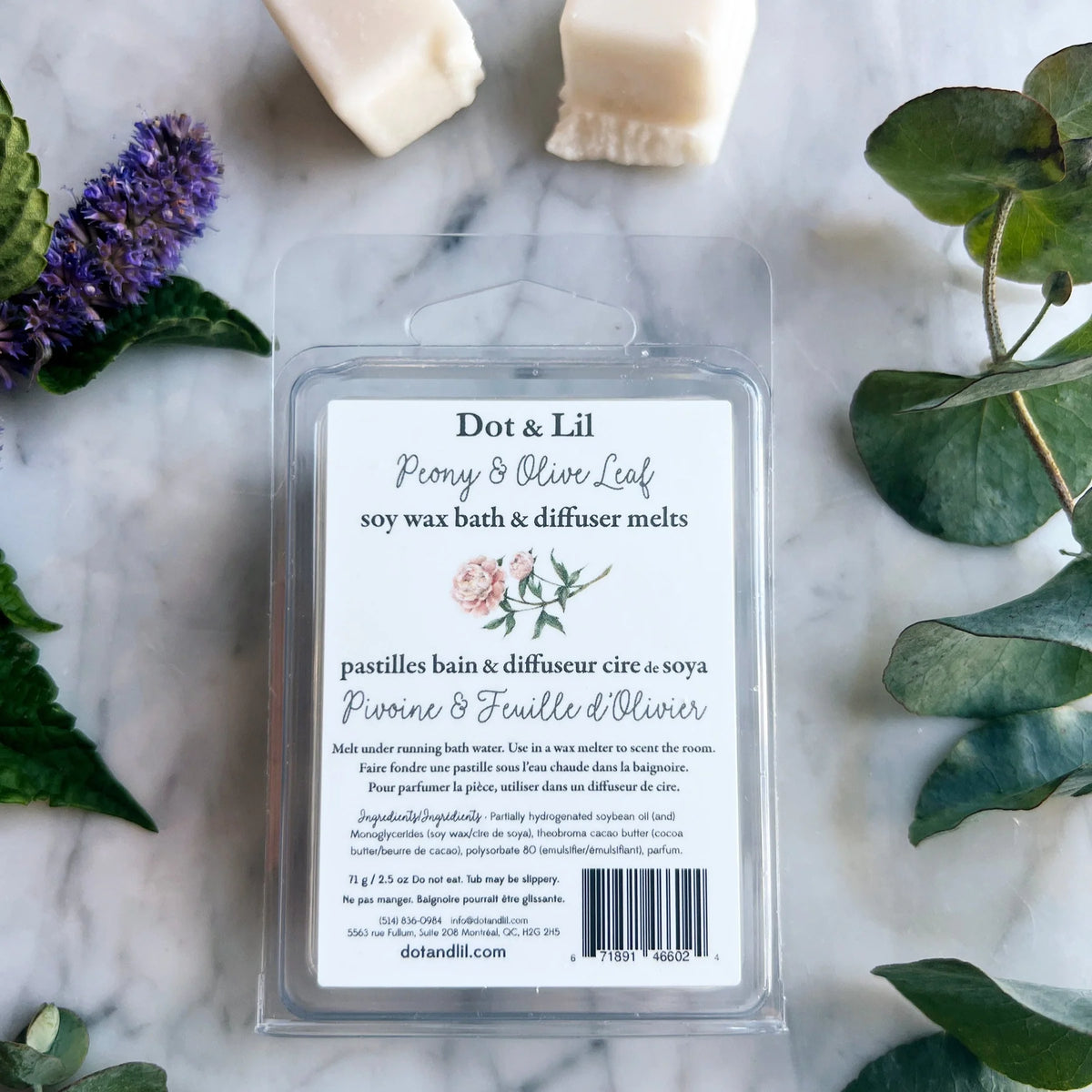 PASTILLES BAIN ET DIFFUSEUR PIVOINE ET FEUILLE D'OLIVIER