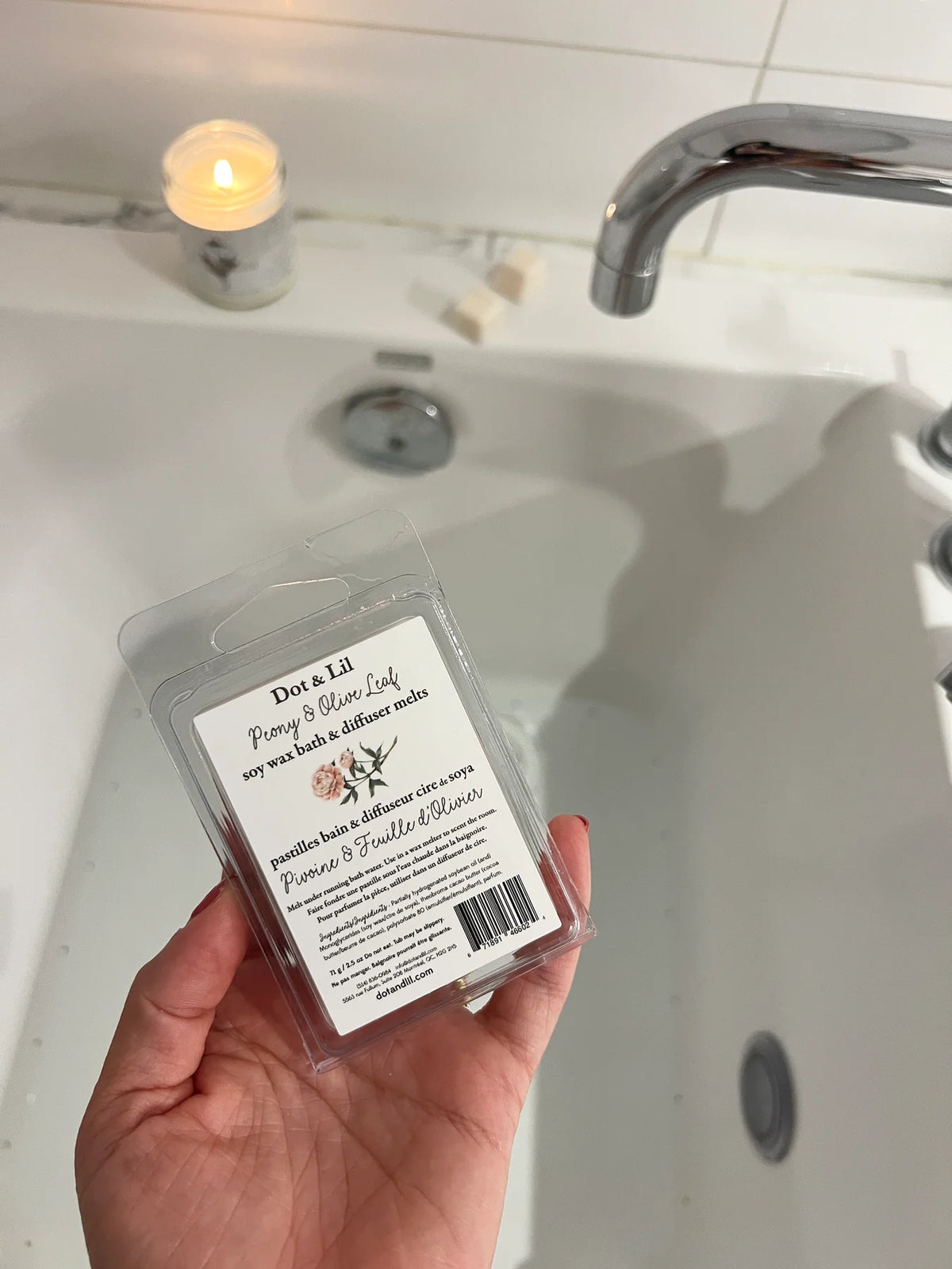 PASTILLES BAIN ET DIFFUSEUR PIVOINE ET FEUILLE D'OLIVIER