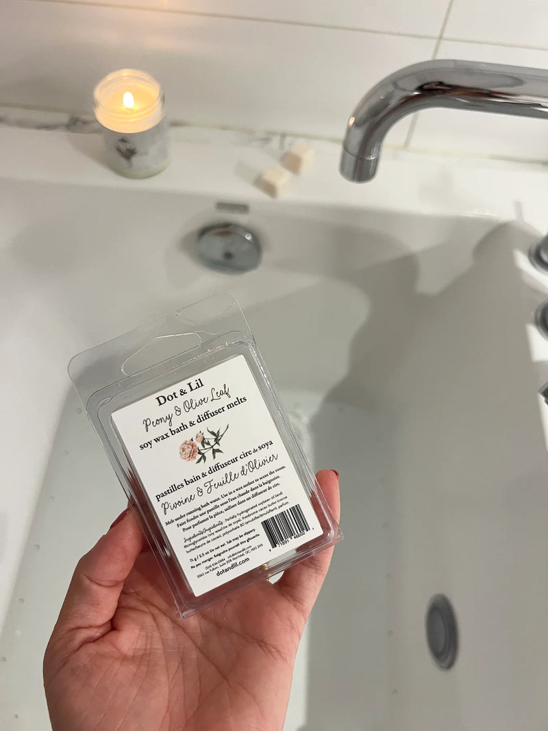 PASTILLES BAIN ET DIFFUSEUR PIVOINE ET FEUILLE D'OLIVIER