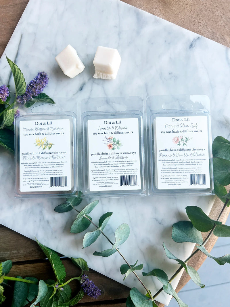 PASTILLES BAIN ET DIFFUSEUR PIVOINE ET FEUILLE D'OLIVIER