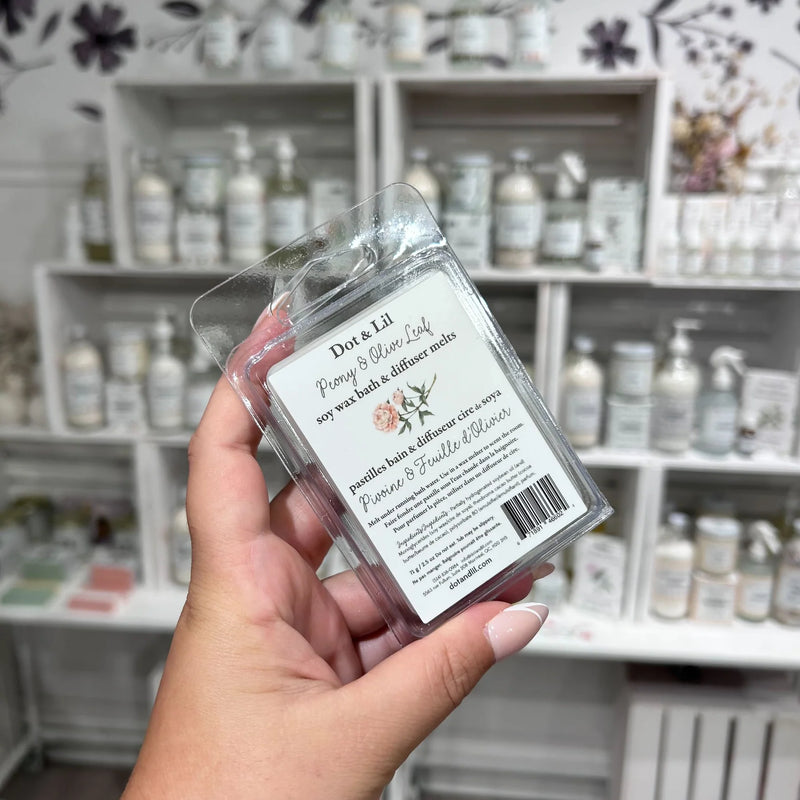 PASTILLES BAIN ET DIFFUSEUR PIVOINE ET FEUILLE D'OLIVIER