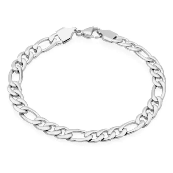 BRACELET MAILLE FIGARO EN ACIER INOXYDABLE | STEELX