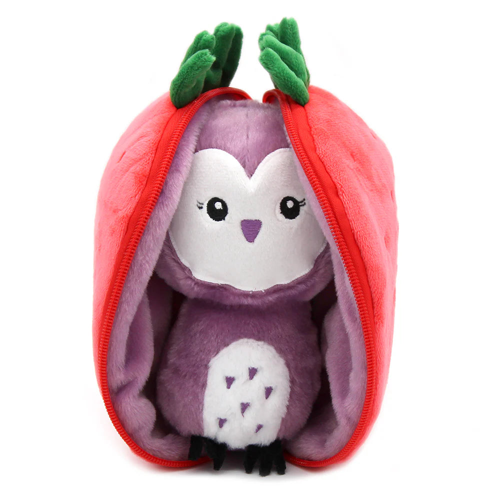 VIOLET LA FRAISE CHOUETTE FLIPETZ PELUCHE