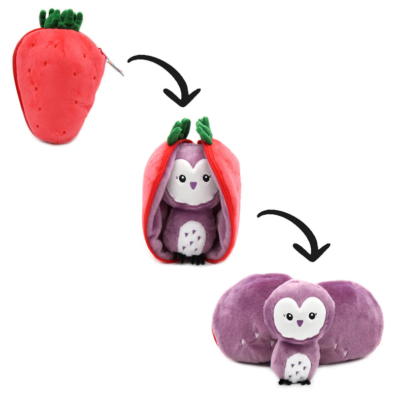 VIOLET LA FRAISE CHOUETTE FLIPETZ PELUCHE