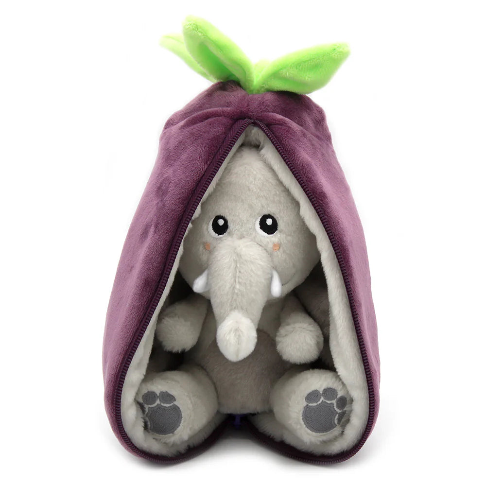 VELVET L`AUBERGINE ELEPHANT FLIPETZ PELUCHE