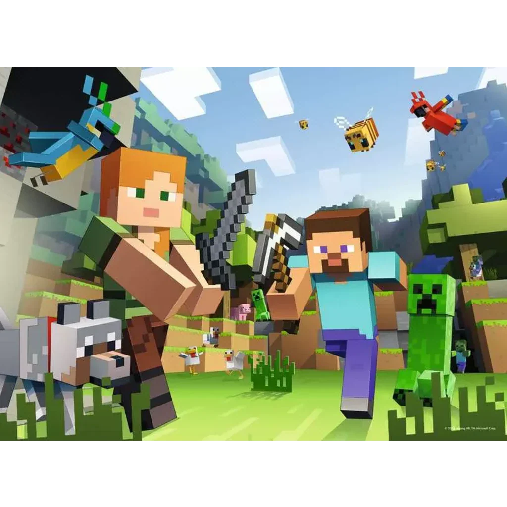 Casse-tête Minecraft Steve et Alex – Aventure, action et créativité au rendez-vous | Educa