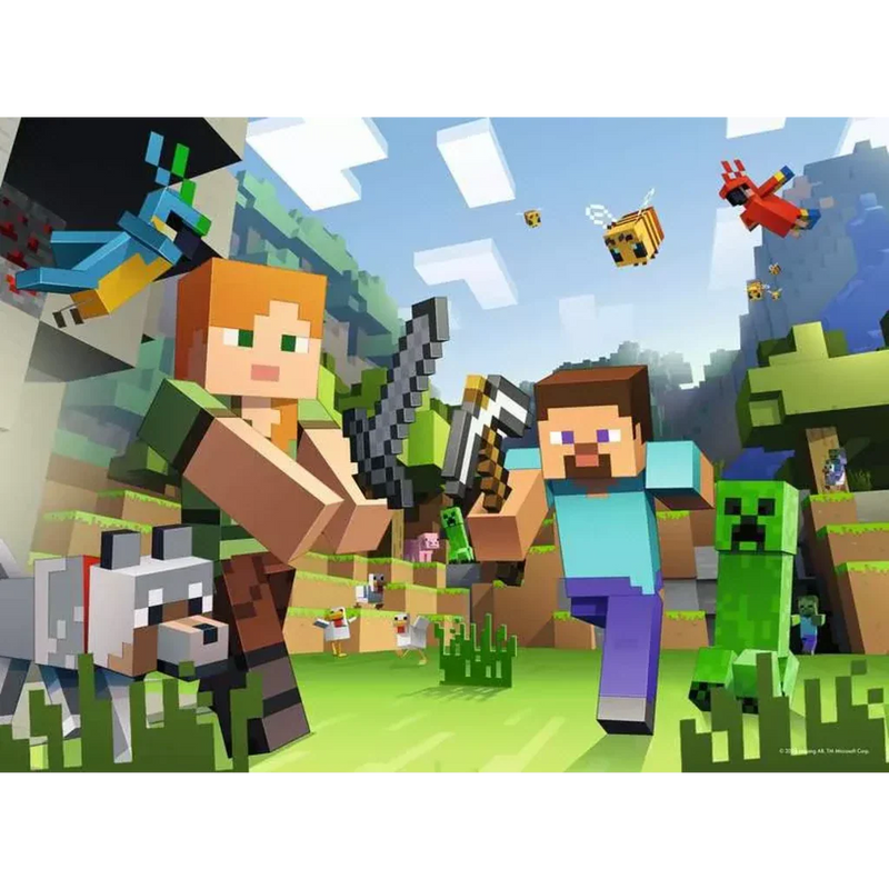 Casse-tête Minecraft Steve et Alex – Aventure, action et créativité au rendez-vous | Educa