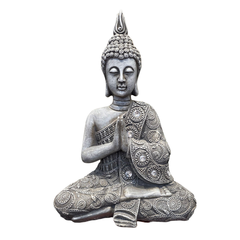 BOUDDHA GRIS EN MEDITATION