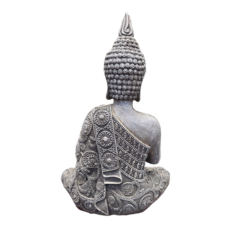 BOUDDHA GRIS EN MEDITATION
