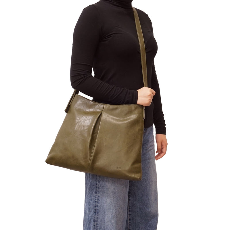 SAC BANDOULIERE JOURNEE OLIVE - S•Q