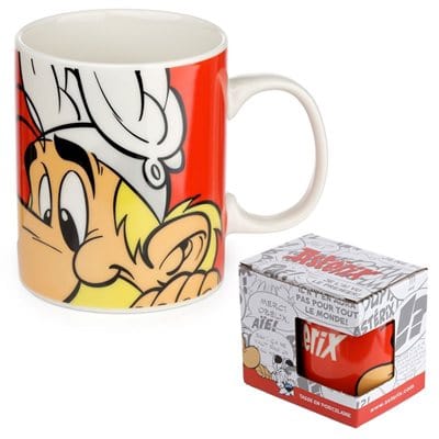 TASSE ASTÉRIX ROUGE ET BOÎTE CADEAU AVEC IMAGES BD