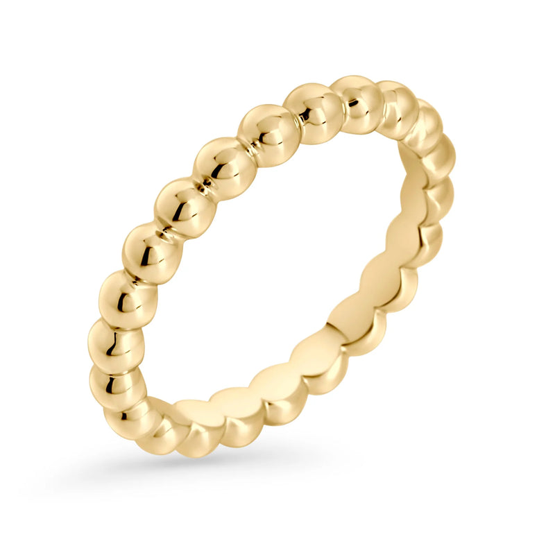 BAGUE BILLES EN ACIER INOXYDABLE DORE BYZA MIA BIJOUX