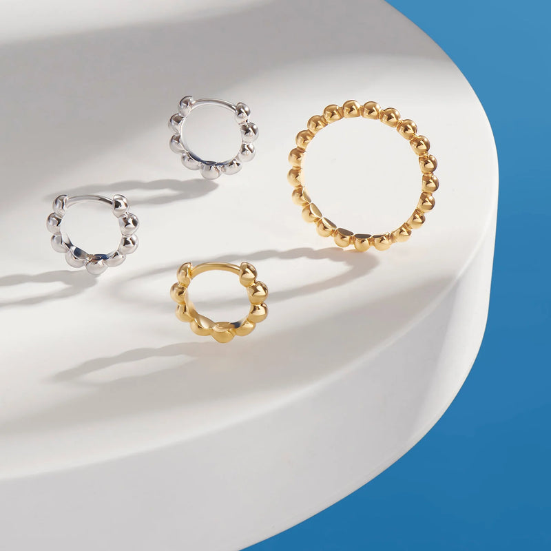 BAGUE BILLES EN ACIER INOXYDABLE DORE BYZA MIA BIJOUX