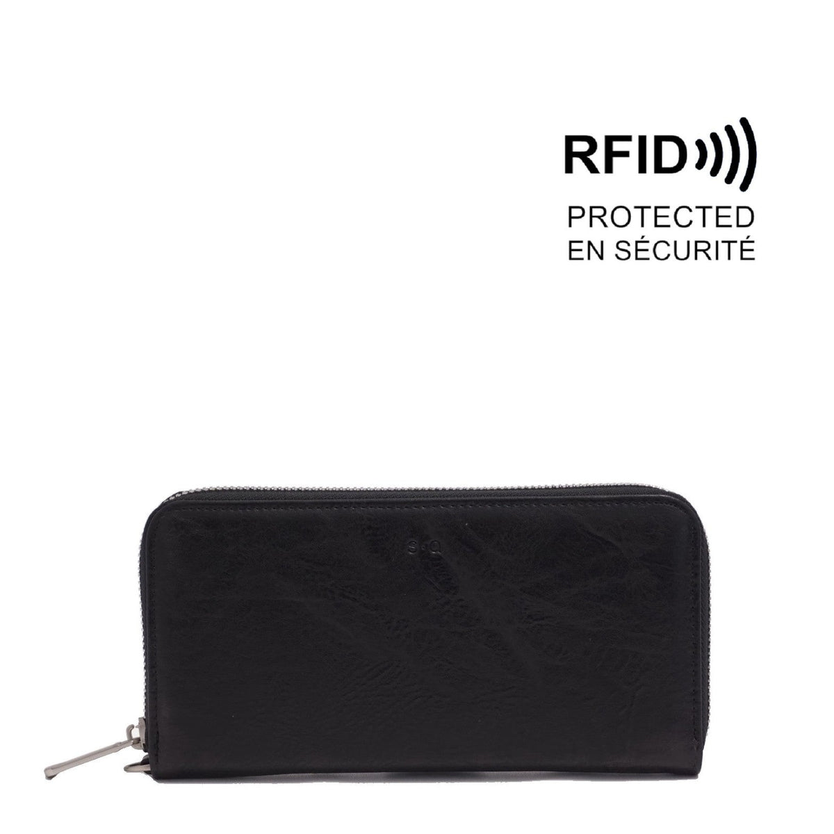 Portefeuille RFID zippé Treena avec 15 emplacements pour carte - S-Q