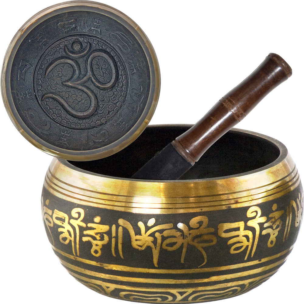 BOL CHANTANT NOIR ET OR 5,5" - OM