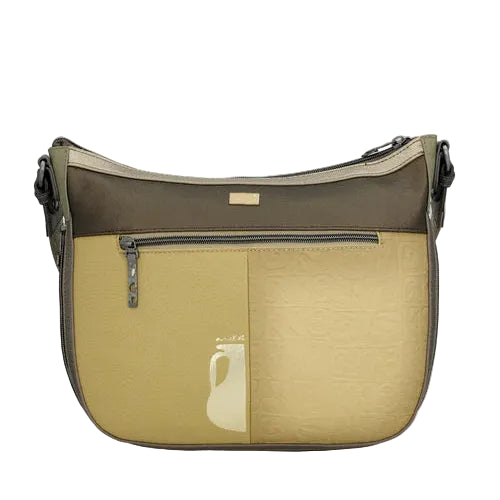 Sac messager spacieux en cuir végan inspiré de la Grèce antique au design artistique - Anekke