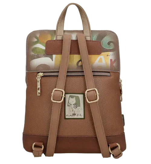 Sac à dos structuré inspiré de la Grèce antique au design artistique et élégant en cuir végan - Anekke