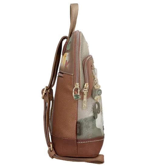 Sac à dos structuré inspiré de la Grèce antique au design artistique et élégant en cuir végan - Anekke