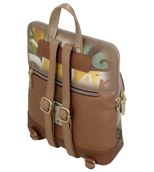 Sac à dos structuré inspiré de la Grèce antique au design artistique et élégant en cuir végan - Anekke