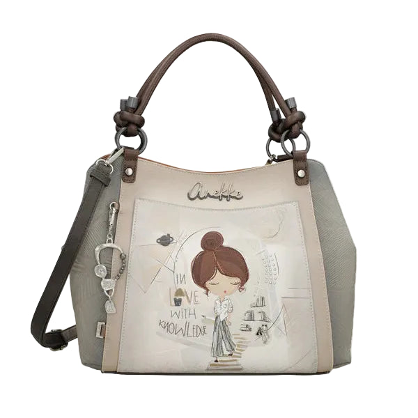 Sac à main élégant avec poignées et bandoulière inspiré d’Hypatie - Anekke