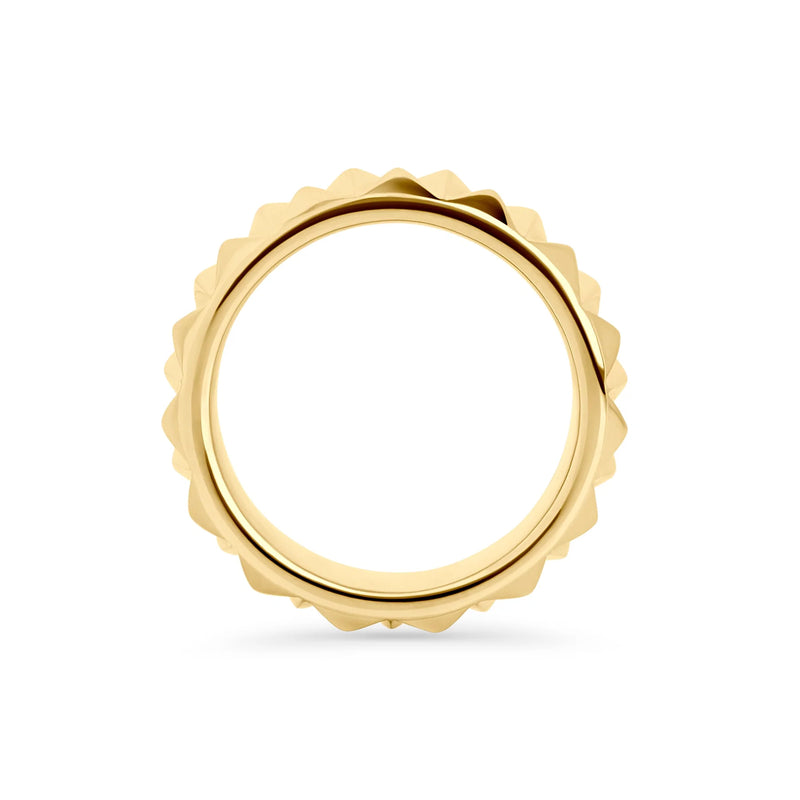 BAGUE LARGE EN ACIER INOXYDABLE DORE NAOMI MIA BIJOUX