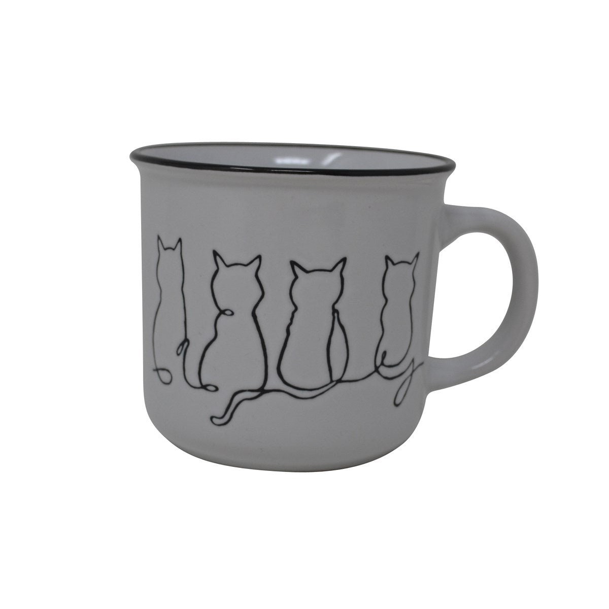 TASSE 4 CHATS EN GRÈS