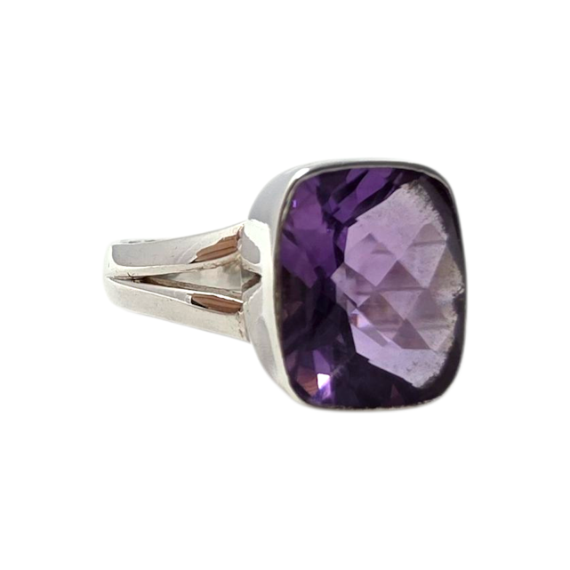 BAGUE EN ARGENT AVEC PIERRE ALEXANDRITE