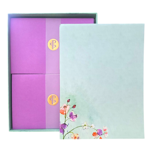 PAPIER A LETTRE - FLEURS OU PAPILLONS
